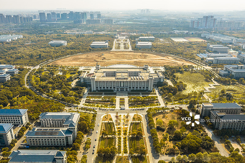 东南大学九龙湖校区航拍图片素材