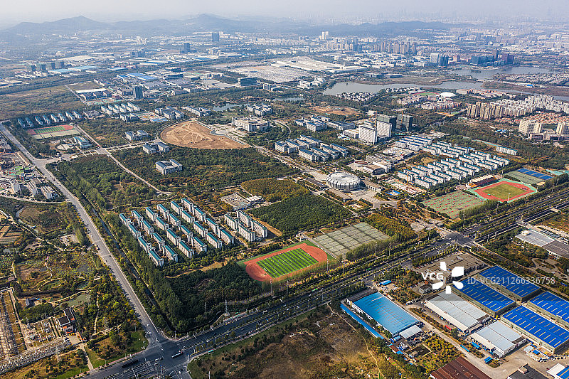 东南大学九龙湖校区航拍图片素材