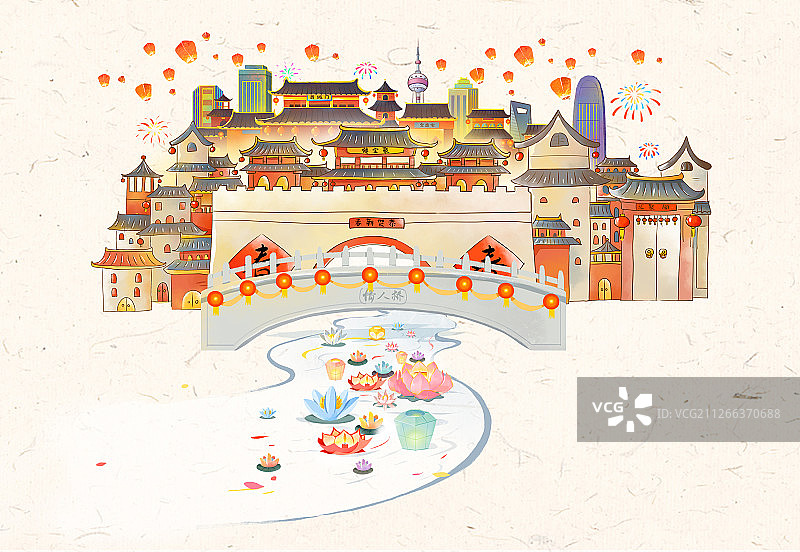 古城镇 春节场景图片素材