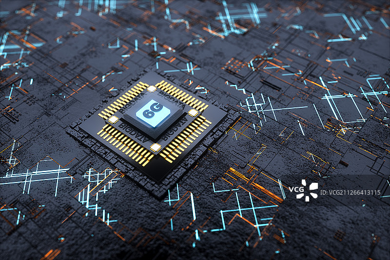半导体芯片三维图形图片素材