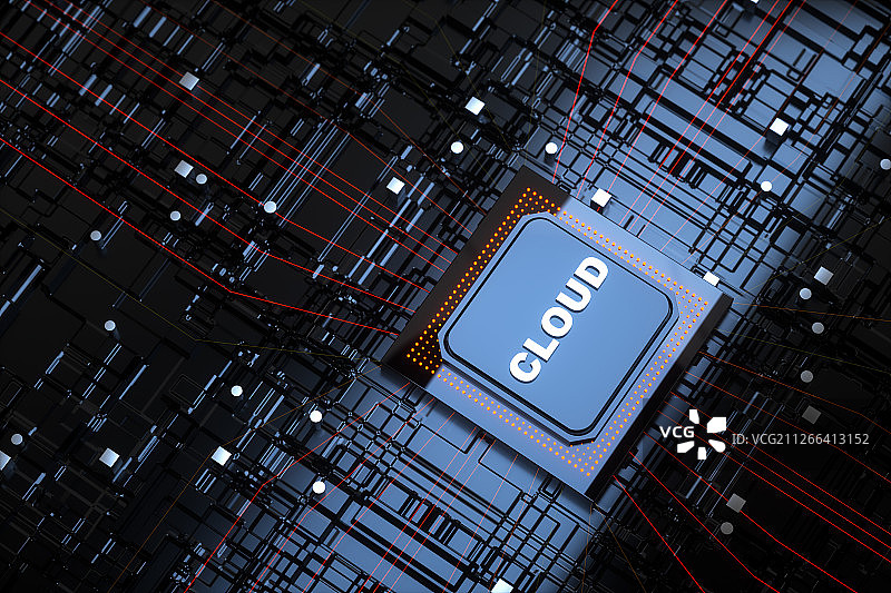 半导体芯片三维图形图片素材