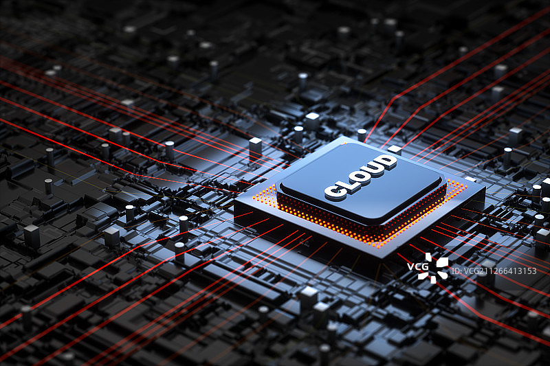 半导体芯片三维图形图片素材