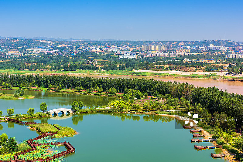 河南三门峡黄河公园自然风光图片素材