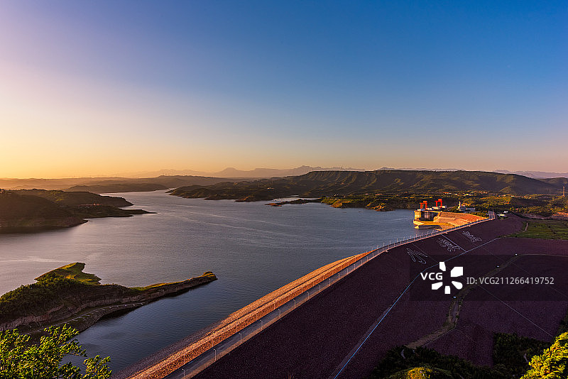 河南洛阳小浪底水库风光图片素材