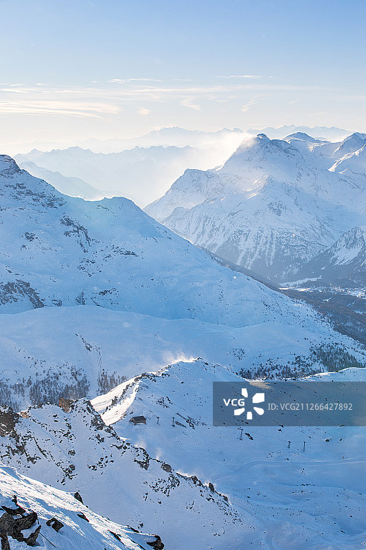 阿尔卑斯山雪景图片素材