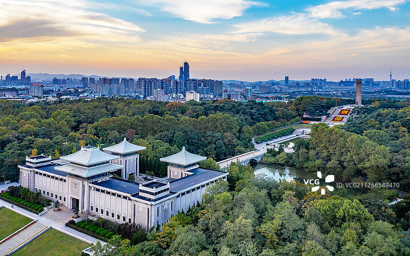 鸟瞰雨花台烈士陵园图片素材