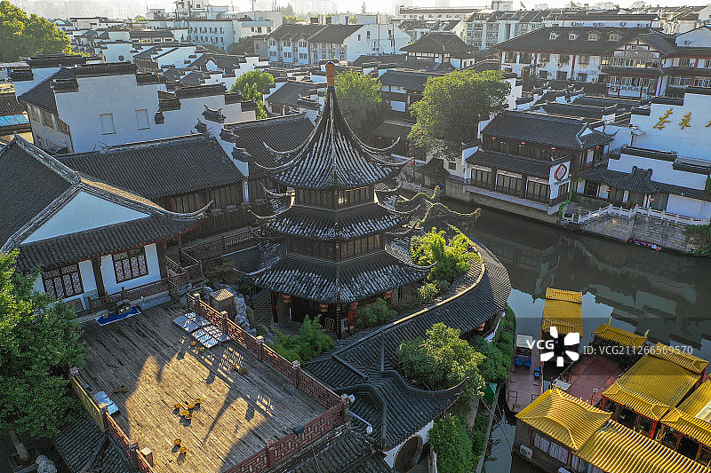 魁星阁晨曦-南京市秦淮区夫子庙景区图片素材