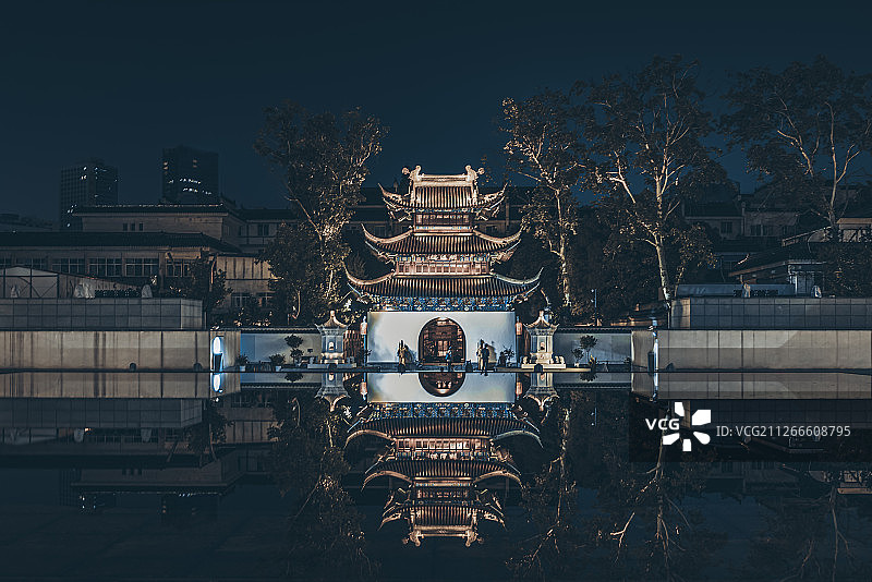 南京夫子庙明远楼图片素材