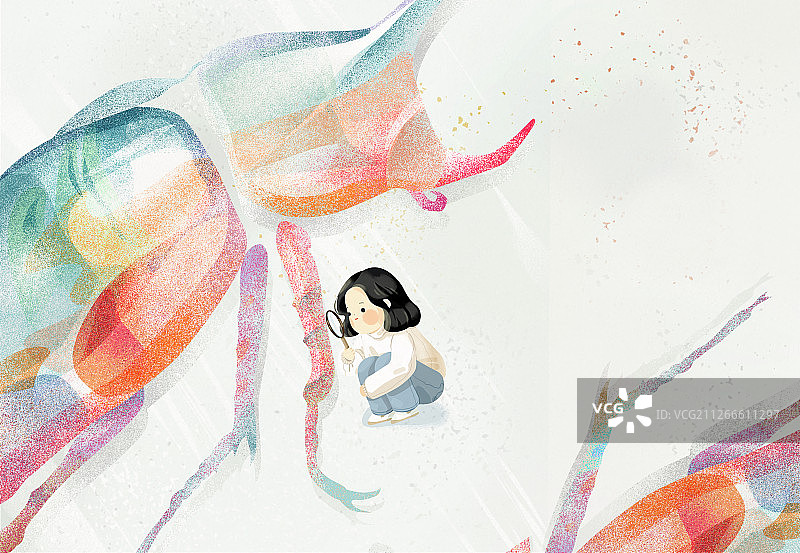 惊蛰清新风格二十四节气系列插画图片素材