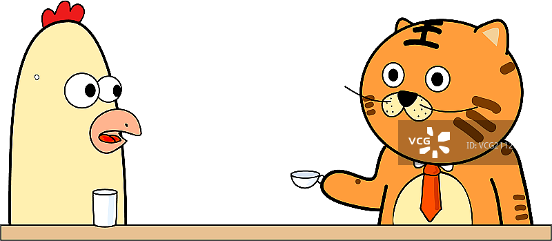 可爱卡通漫画元素小动物公鸡图片素材