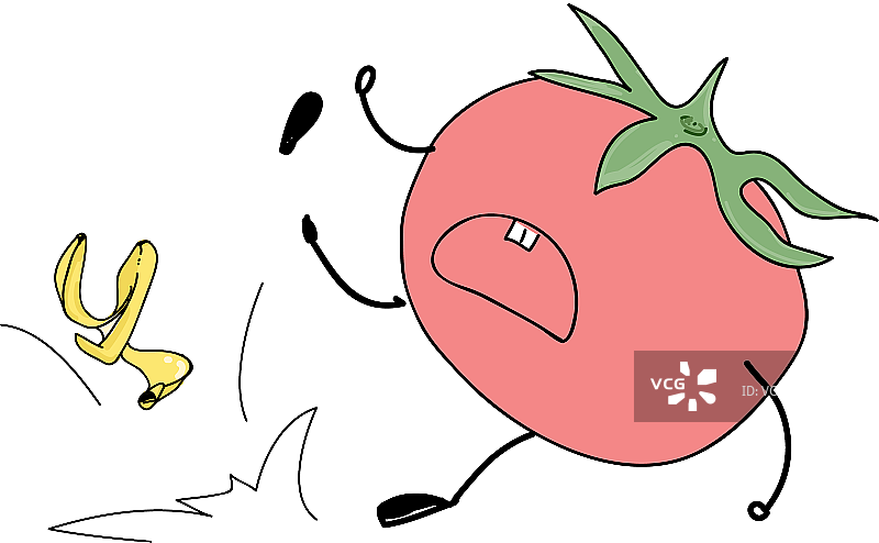 可爱卡通漫画元素蔬菜植物西红柿图片素材