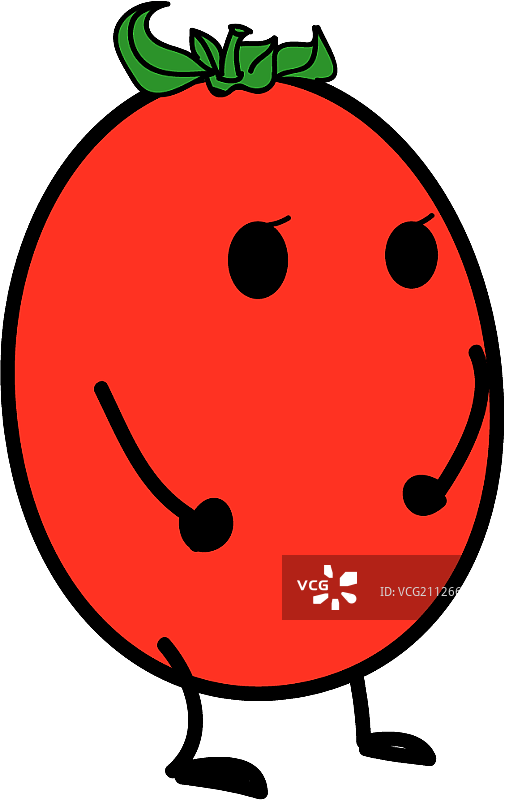 可爱卡通漫画元素蔬菜植物小柿子圣女果图片素材