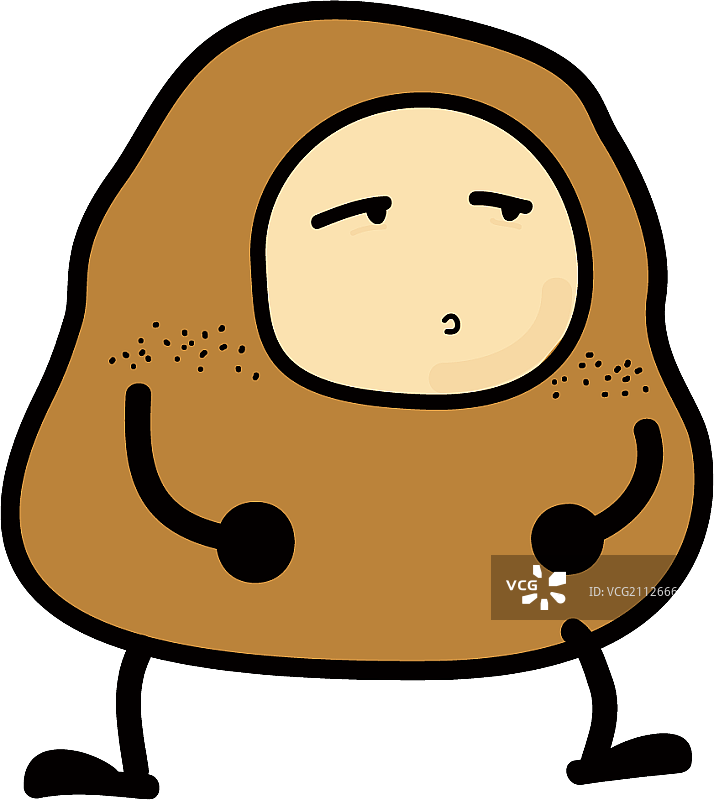 可爱卡通漫画元素蔬菜植物土豆图片素材