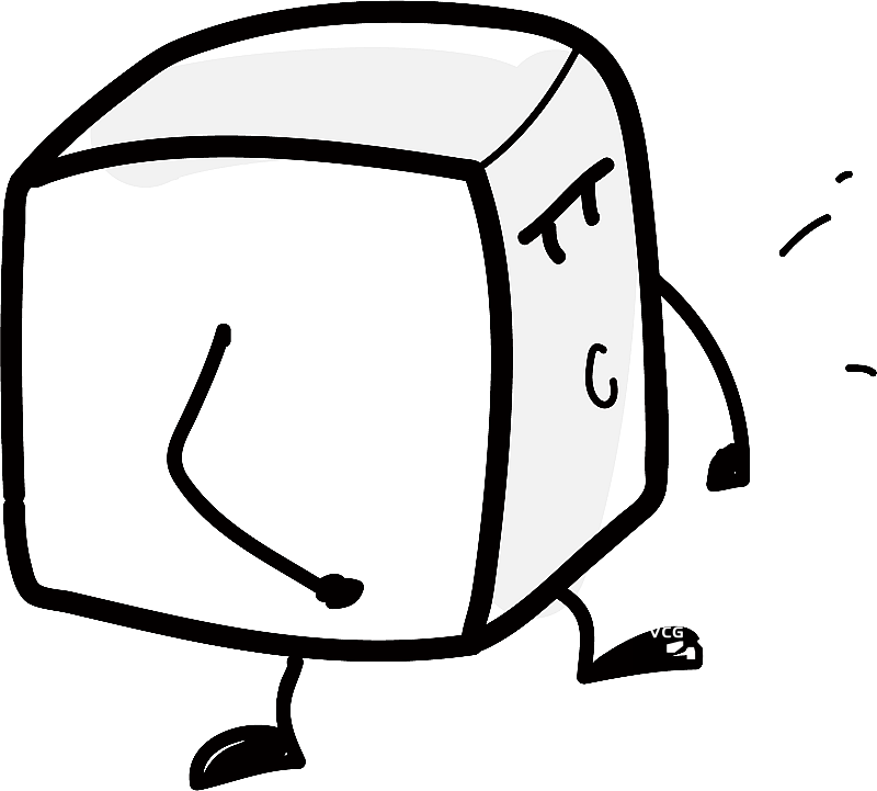 可爱卡通漫画元素豆腐方块图片素材