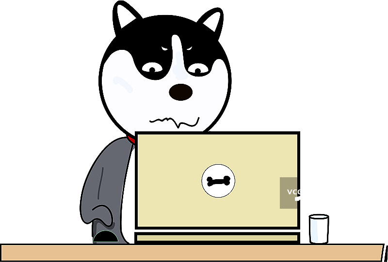 可爱卡通漫画元素狗图片素材