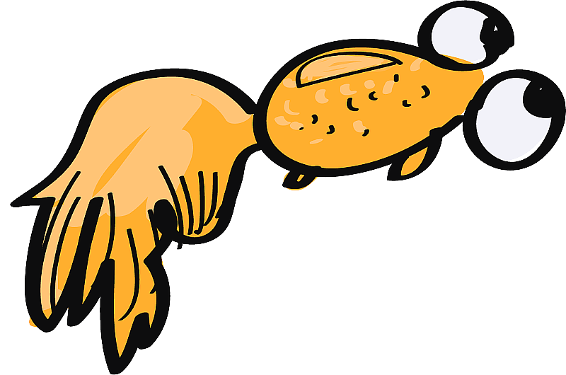 可爱卡通漫画元素金鱼图片素材