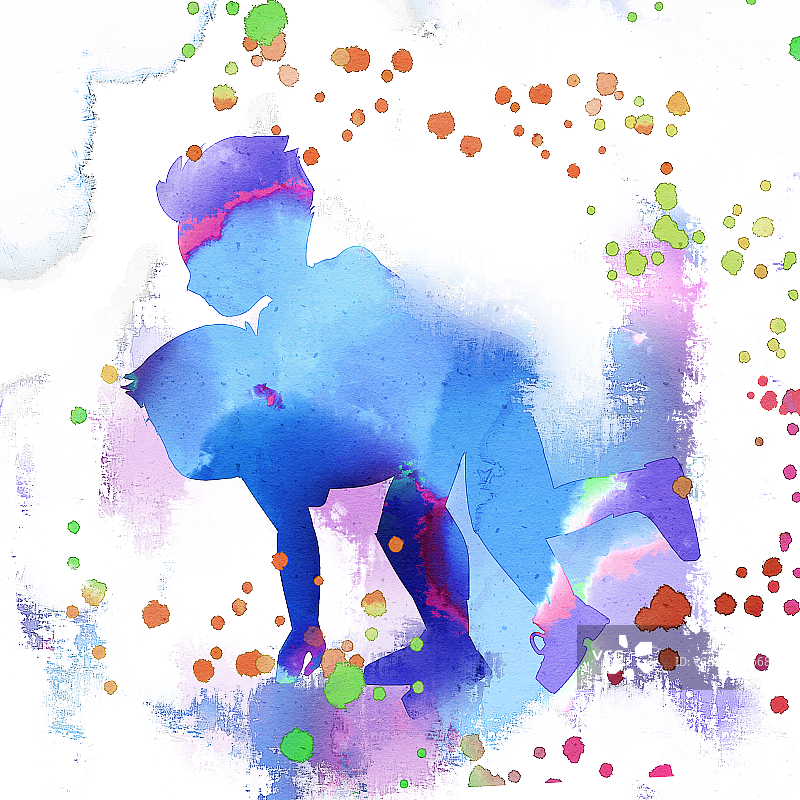 水彩风格项目摔跤插画元素图片素材