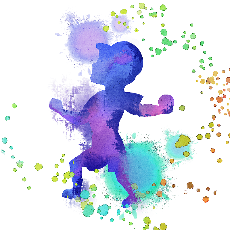 水彩风格会项目垒球插画元素图片素材