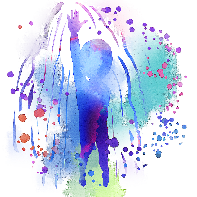 水彩风格项目游泳插画元素图片素材