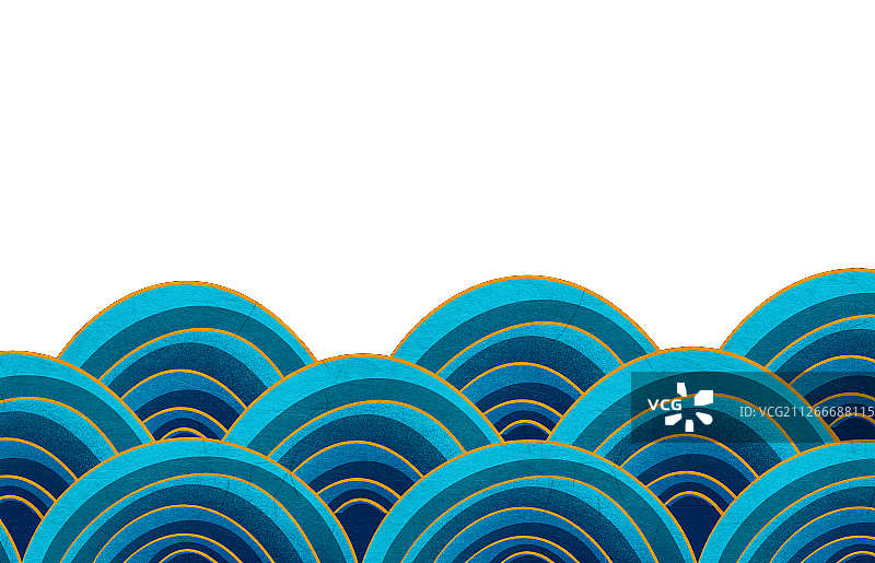 国潮风海浪插画元素图片素材