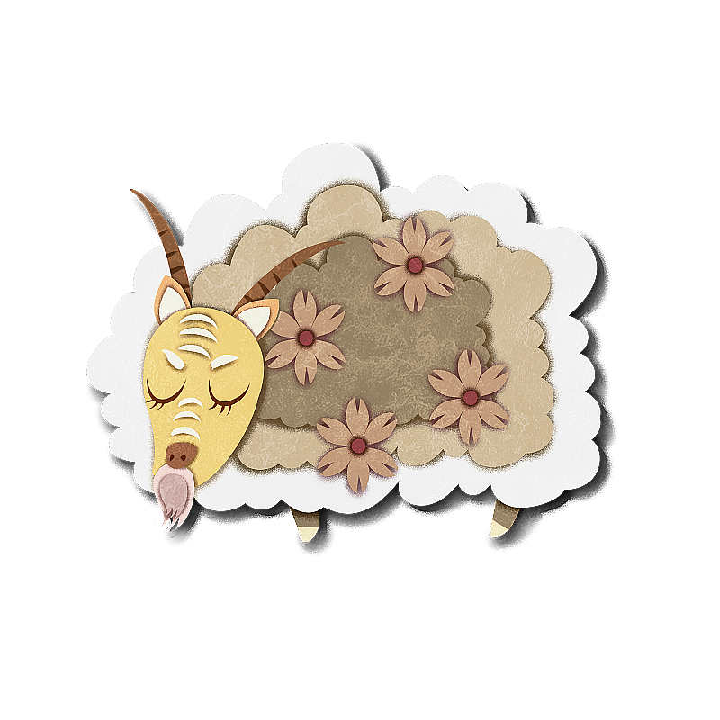 国潮风十二生肖羊年绵羊插画动物元素图片素材