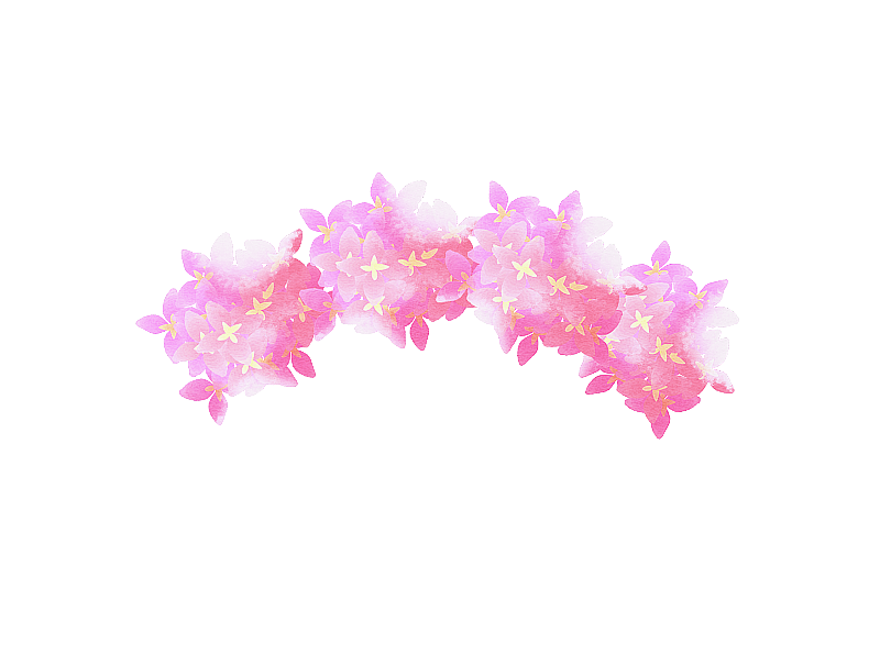 粉红色的花环插画元素图片素材
