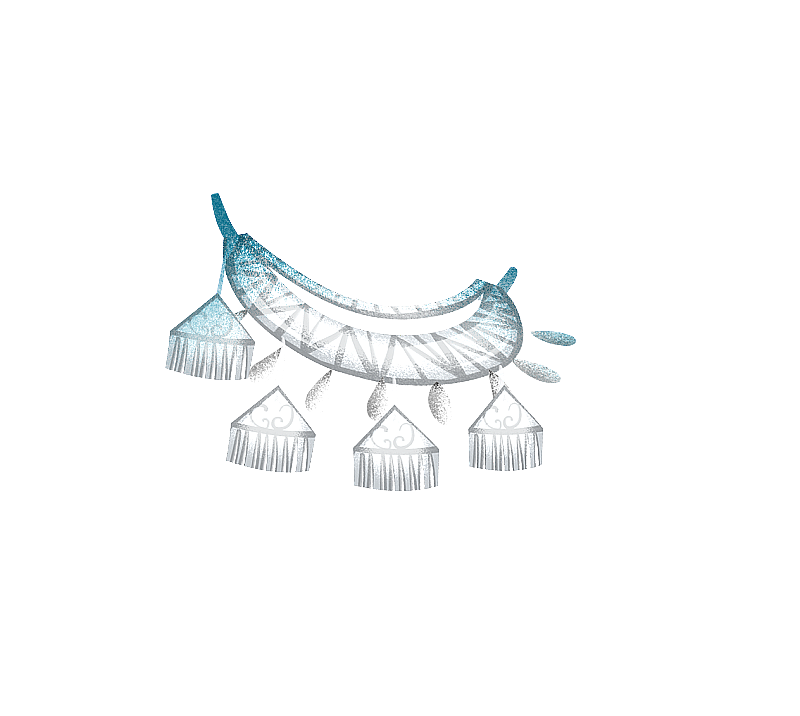 少数民族银制饰品插画元素图片素材