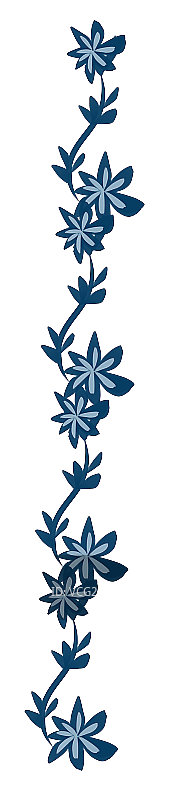 中国传统青花图案插画元素图片素材