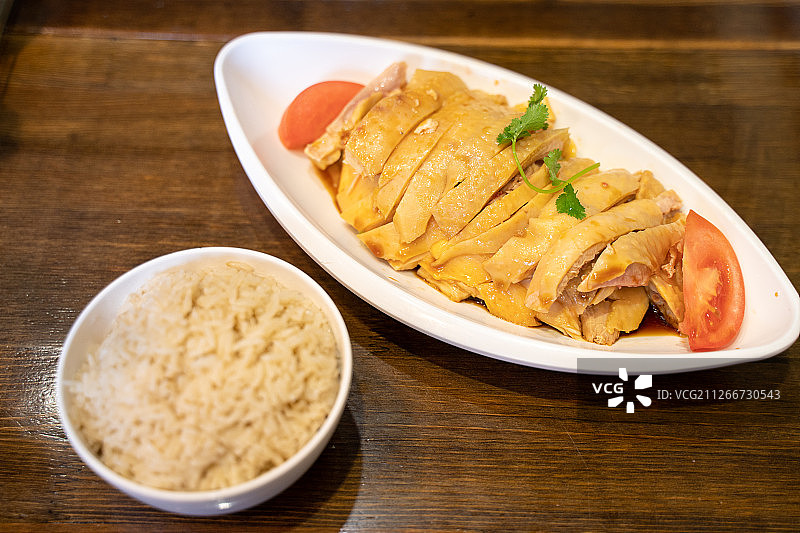 海南油鸡饭套餐图片素材