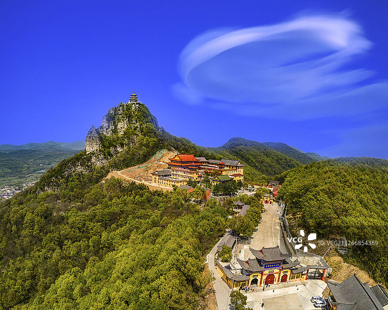 马鞍山市春日鸡笼山自然风光图片素材