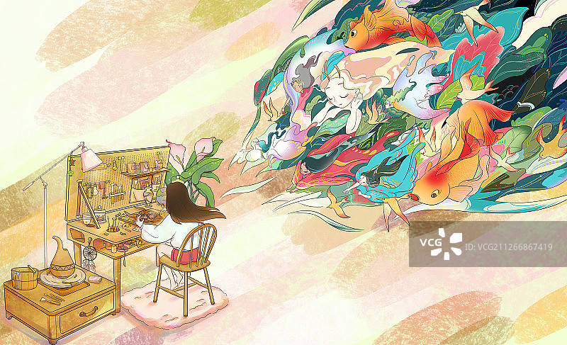 少女奇妙幻想图片素材