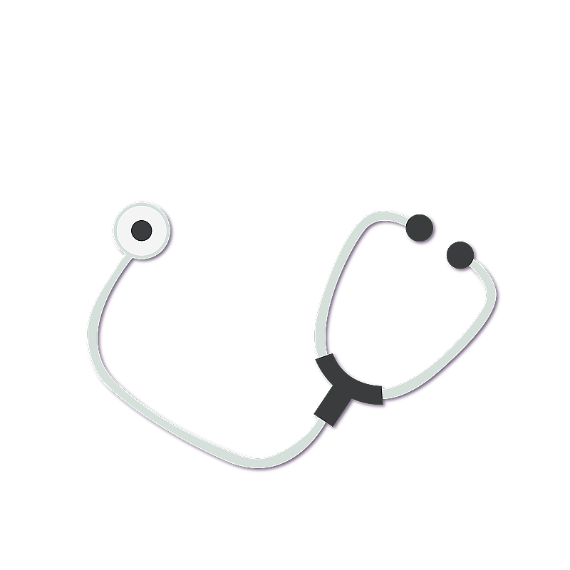 扁平风手绘医用听诊器图片素材