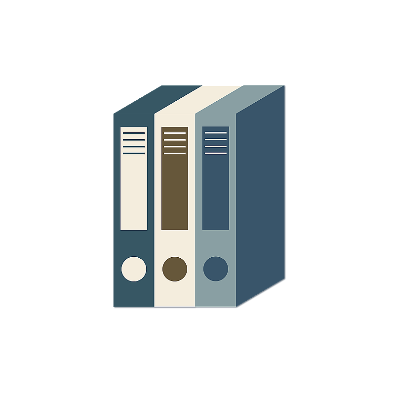 扁平风手绘简易立式文件夹图片素材