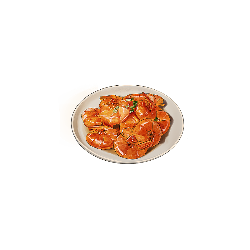 鲁菜 油焖大虾图片素材