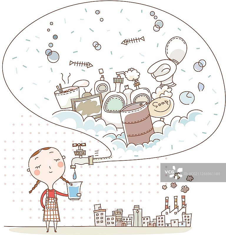 女孩插画图片素材