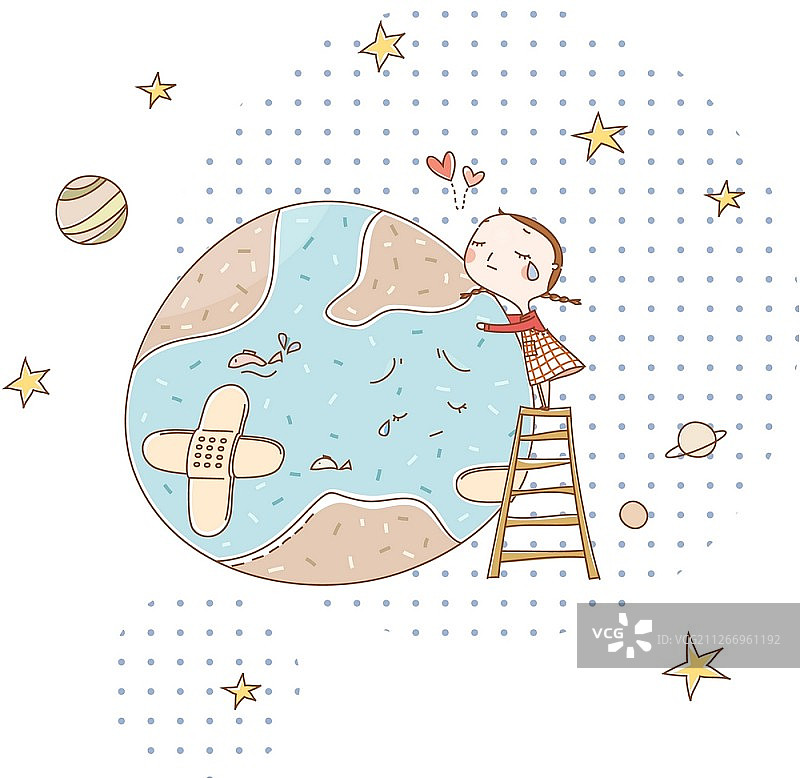 女孩插画图片素材