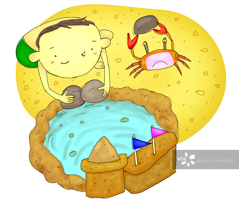 儿童度假插画图片素材