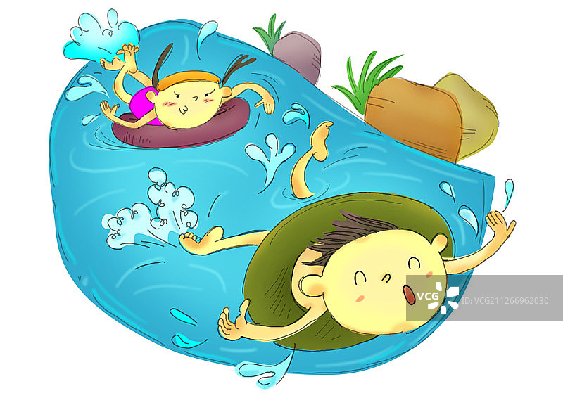 儿童度假插画图片素材