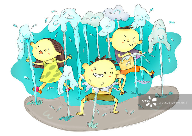 儿童度假插画图片素材