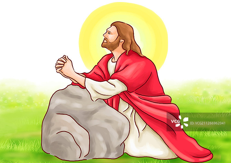 耶稣基督插画图片素材