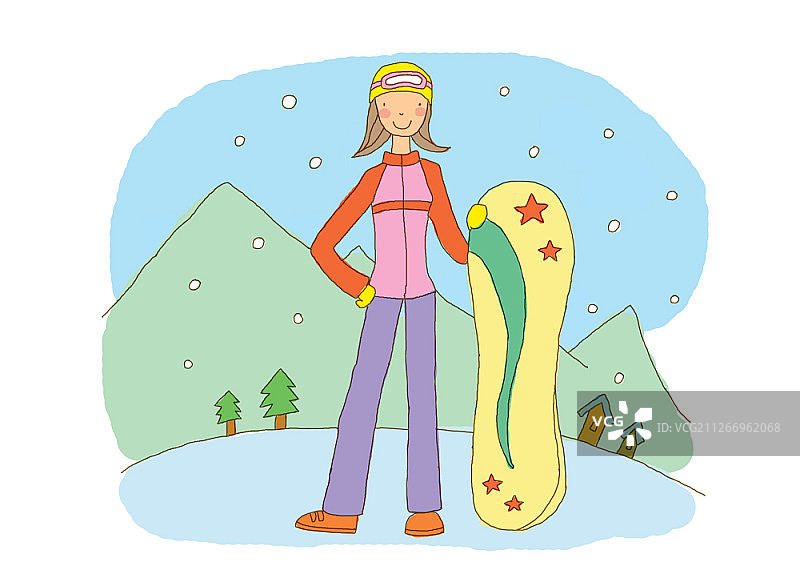 人们享受运动的插画图片素材