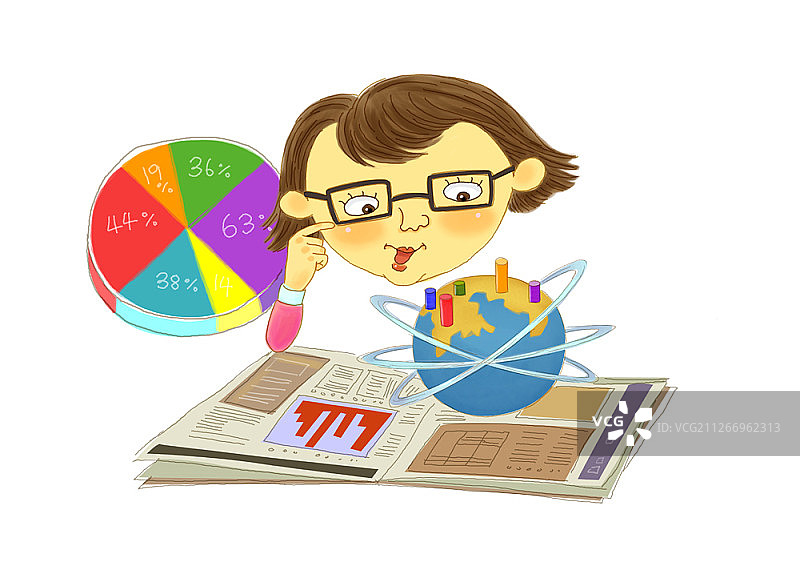 金融和房地产主题插画图片素材