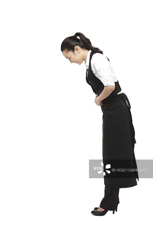 咖啡师鞠躬图片素材