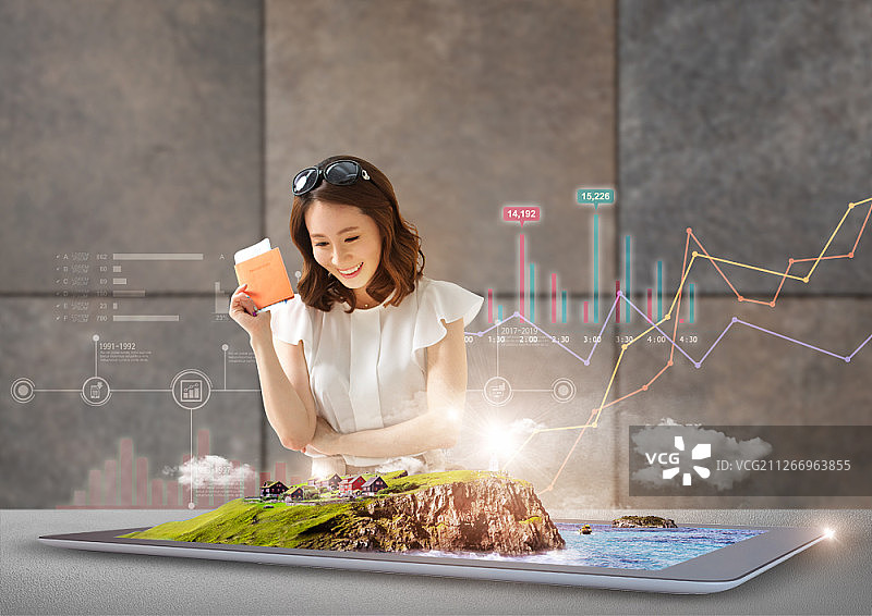 旅行主题数字合成图像图片素材