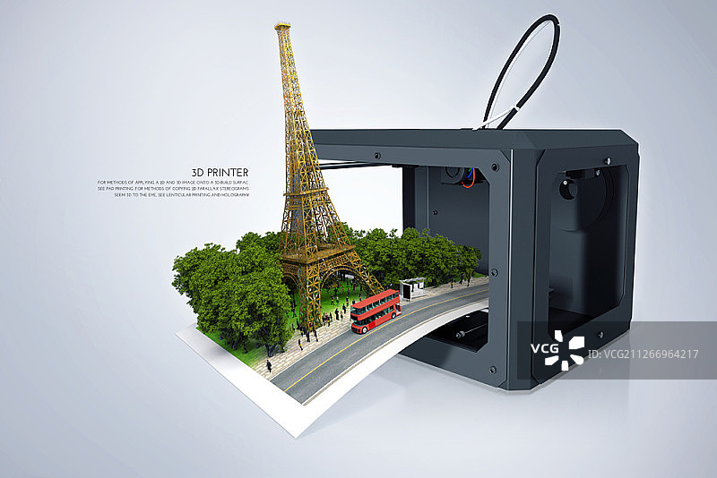 3D打印机3D插画图片素材