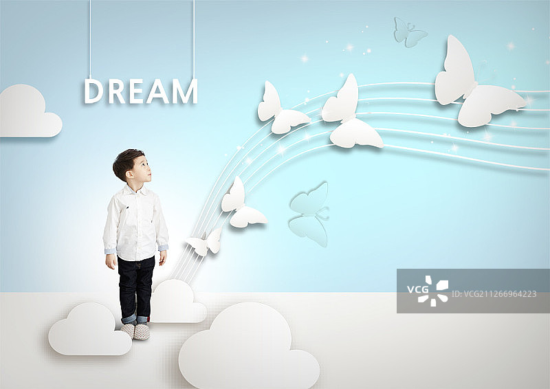 具有数字生成背景的儿童图片素材