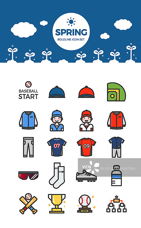 春日主题图标集图片素材