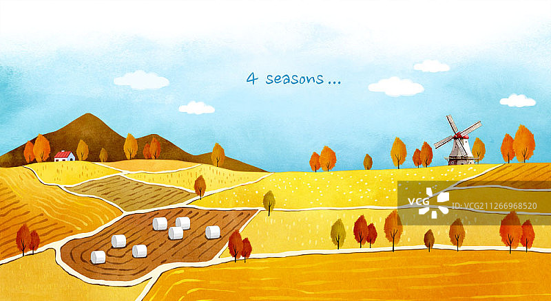 季节背景插画图片素材