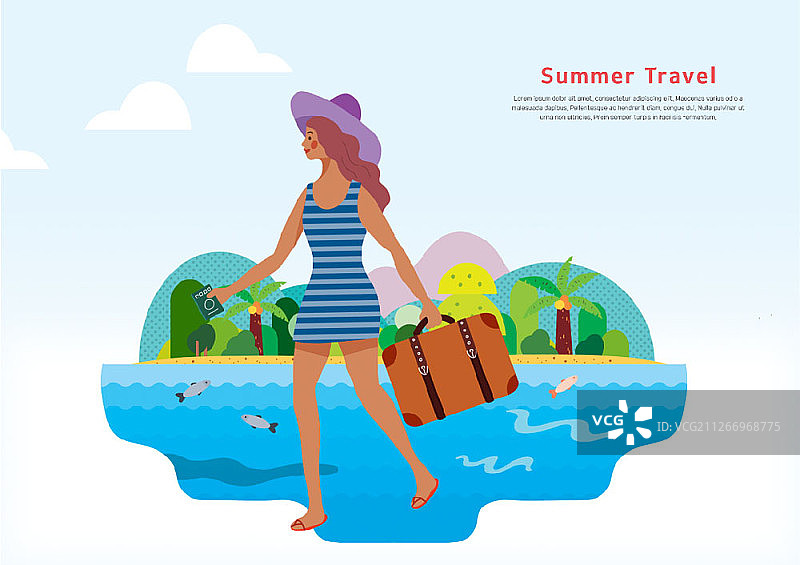 人们度假的插图图片素材