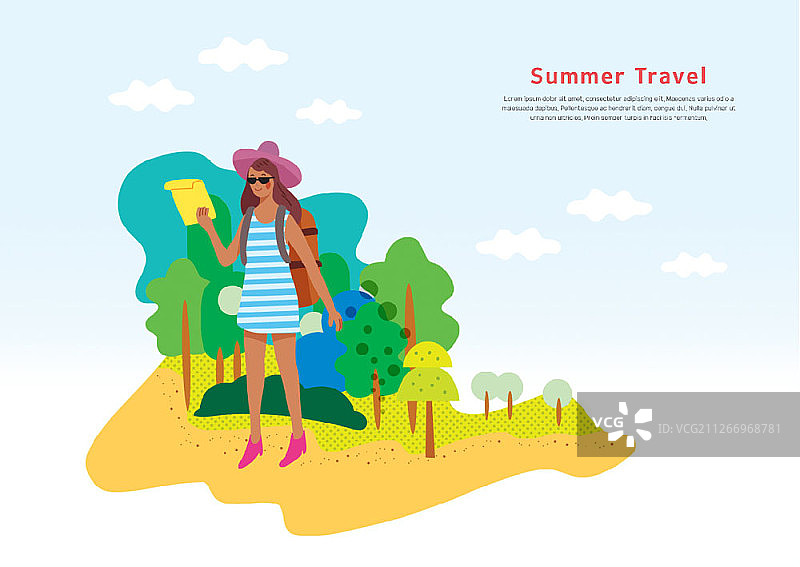 人们度假的插图图片素材